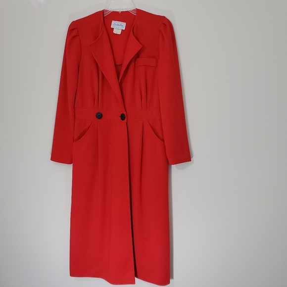 Leslie Fay Dresses & Skirts - Vintage Leslie Fay Red Dress, Size10